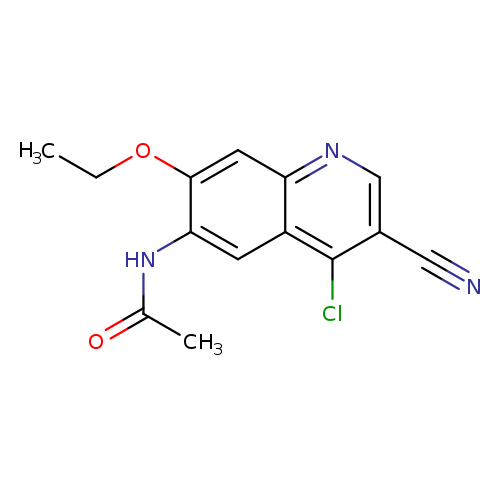 CCOc1cc2ncc(c(c2cc1NC(=O)C)Cl)C#N