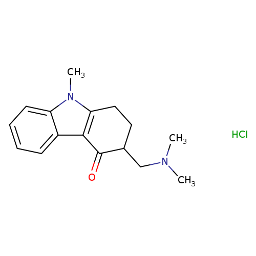 CN(CC1CCc2c(C1=O)c1ccccc1n2C)C.Cl