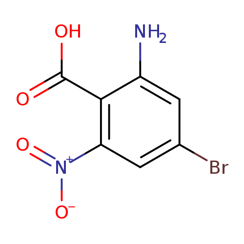 Brc1cc(N)c(c(c1)[N+](=O)[O-])C(=O)O