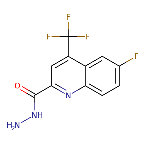 NNC(=O)c1nc2ccc(cc2c(c1)C(F)(F)F)F