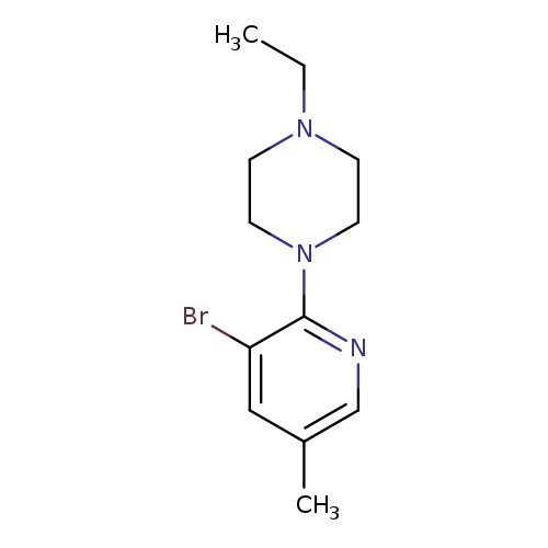 CCN1CCN(CC1)c1ncc(cc1Br)C