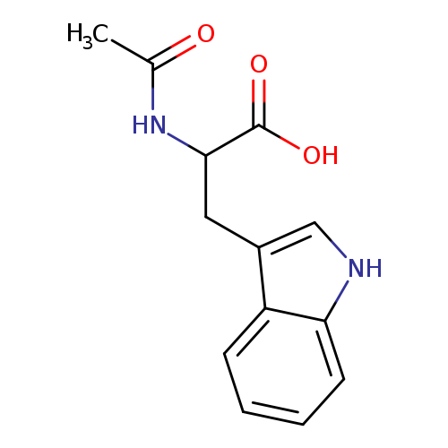 CC(=O)NC(C(=O)O)Cc1c[nH]c2c1cccc2