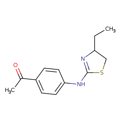 CCC1CSC(=N1)Nc1ccc(cc1)C(=O)C
