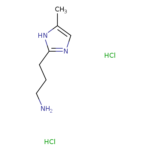 NCCCc1ncc([nH]1)C.Cl.Cl