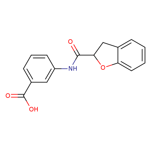 O=C(C1Cc2c(O1)cccc2)Nc1cccc(c1)C(=O)O