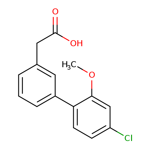 COc1cc(Cl)ccc1c1cccc(c1)CC(=O)O