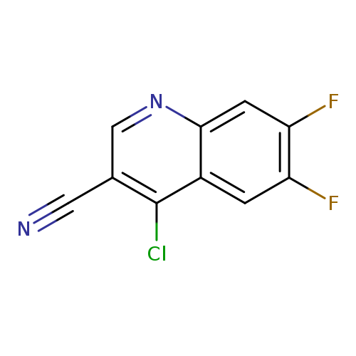 N#Cc1cnc2c(c1Cl)cc(c(c2)F)F