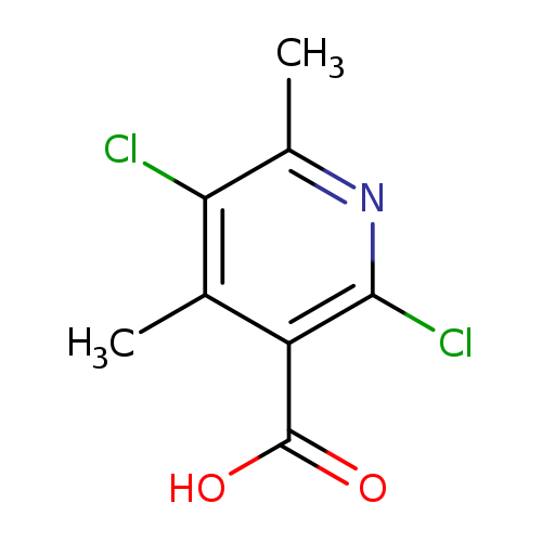 OC(=O)c1c(Cl)nc(c(c1C)Cl)C