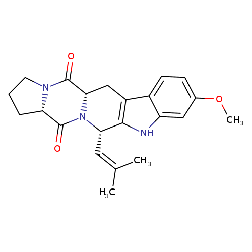 COc1ccc2c(c1)[nH]c1c2C[C@@H]2N([C@H]1C=C(C)C)C(=O)[C@H]1N(C2=O)CCC1