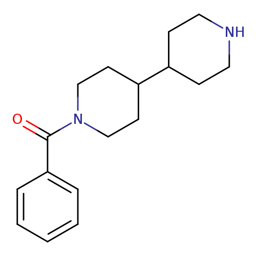 O=C(c1ccccc1)N1CCC(CC1)C1CCNCC1