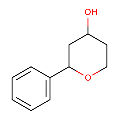 OC1CCOC(C1)c1ccccc1