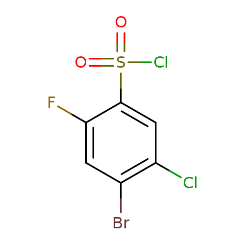 Fc1cc(Br)c(cc1S(=O)(=O)Cl)Cl