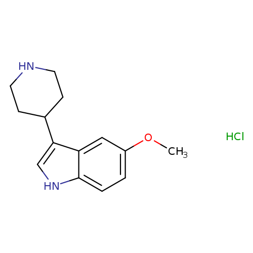 COc1ccc2c(c1)c(c[nH]2)C1CCNCC1.Cl