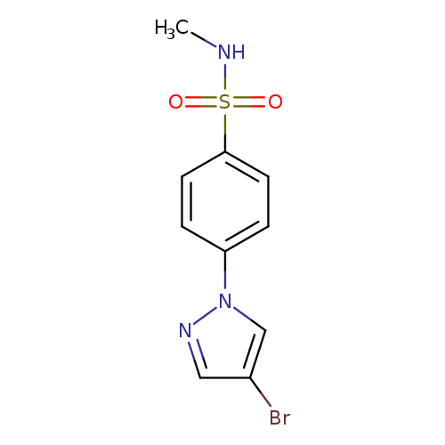 CNS(=O)(=O)c1ccc(cc1)n1ncc(c1)Br