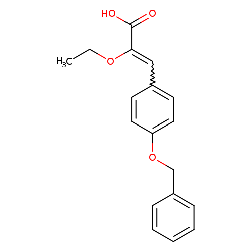 CCOC(=Cc1ccc(cc1)OCc1ccccc1)C(=O)O