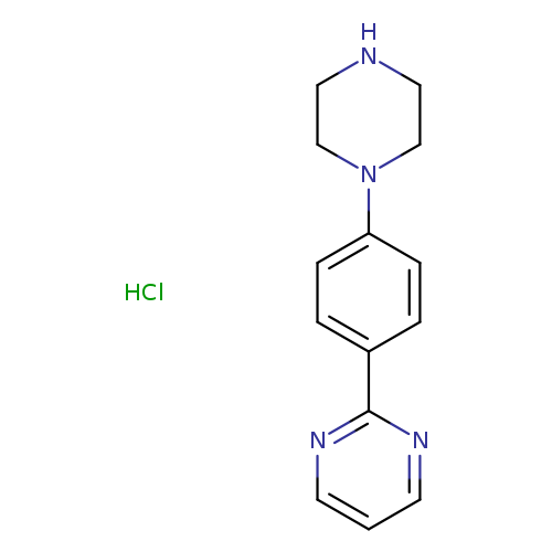 N1CCN(CC1)c1ccc(cc1)c1ncccn1.Cl