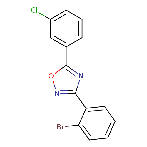Clc1cccc(c1)c1onc(n1)c1ccccc1Br