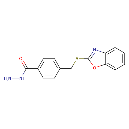 NNC(=O)c1ccc(cc1)CSc1nc2c(o1)cccc2