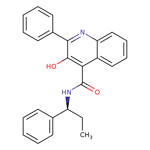 CC[C@@H](c1ccccc1)NC(=O)c1c(O)c(nc2c1cccc2)c1ccccc1