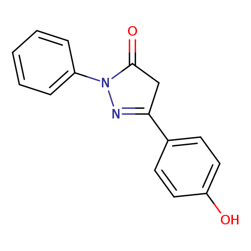 Oc1ccc(cc1)C1=NN(C(=O)C1)c1ccccc1