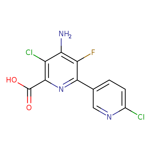 Clc1ccc(cn1)c1nc(C(=O)O)c(c(c1F)N)Cl