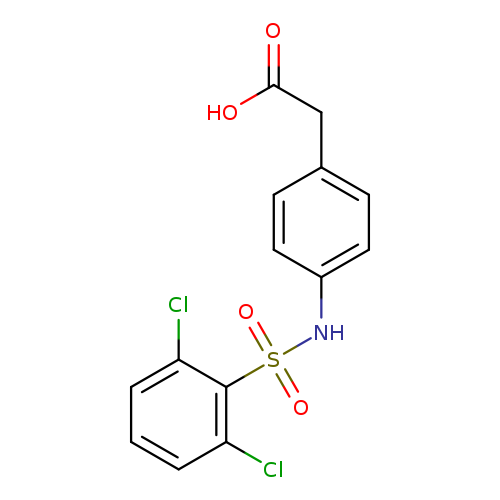 OC(=O)Cc1ccc(cc1)NS(=O)(=O)c1c(Cl)cccc1Cl