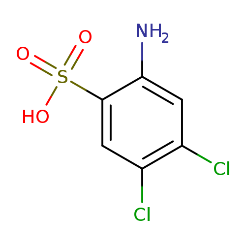 Nc1cc(Cl)c(cc1S(=O)(=O)O)Cl