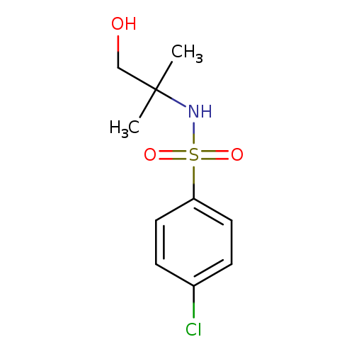 OCC(NS(=O)(=O)c1ccc(cc1)Cl)(C)C