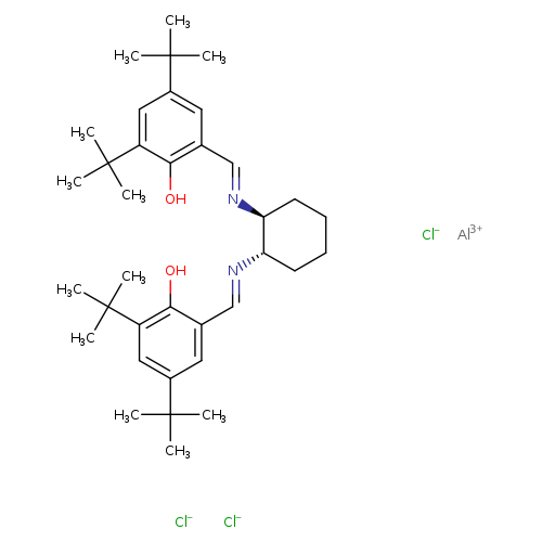 Oc1c(/C=N/[C@H]2CCCC[C@@H]2/N=C/c2cc(cc(c2O)C(C)(C)C)C(C)(C)C)cc(cc1C(C)(C)C)C(C)(C)C.[Cl-].[Cl-].[Cl-].[Al+3]