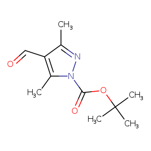 O=Cc1c(C)nn(c1C)C(=O)OC(C)(C)C