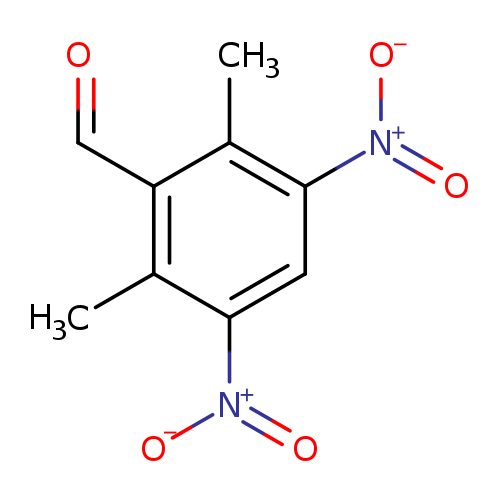 O=Cc1c(C)c(cc(c1C)[N+](=O)[O-])[N+](=O)[O-]