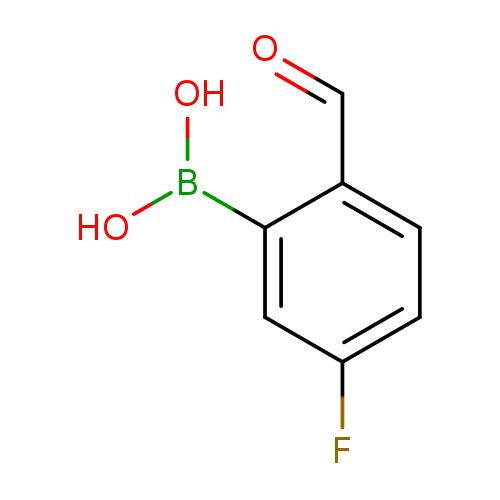 O=Cc1ccc(cc1B(O)O)F