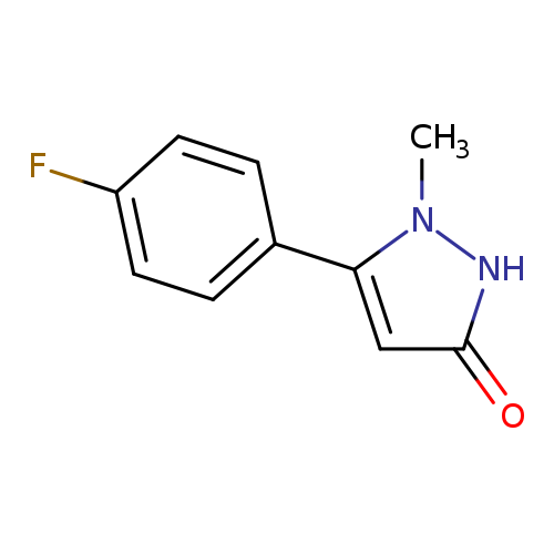 Fc1ccc(cc1)c1cc(=O)[nH]n1C