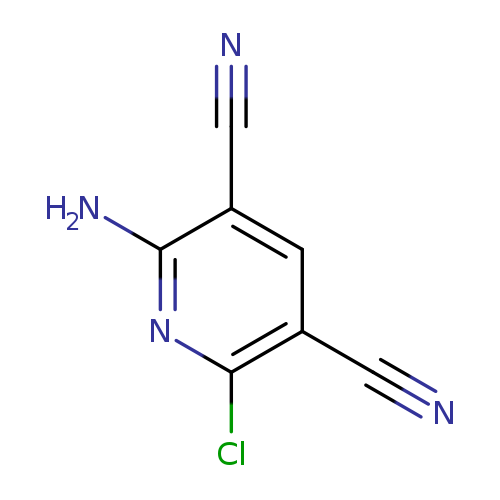 N#Cc1cc(C#N)c(nc1N)Cl