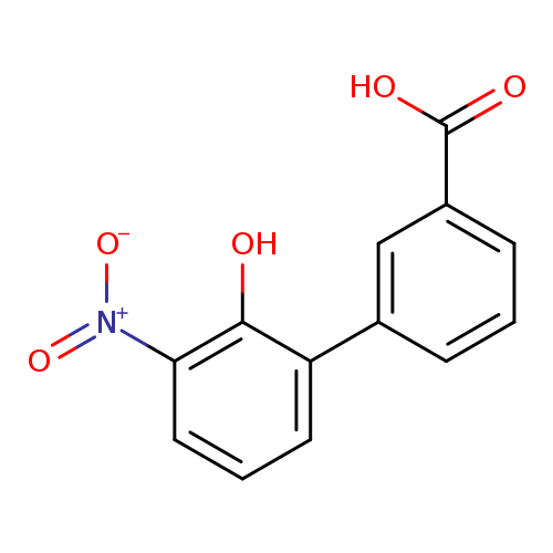 OC(=O)c1cccc(c1)c1cccc(c1O)[N+](=O)[O-]