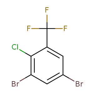 Brc1cc(Br)c(c(c1)C(F)(F)F)Cl