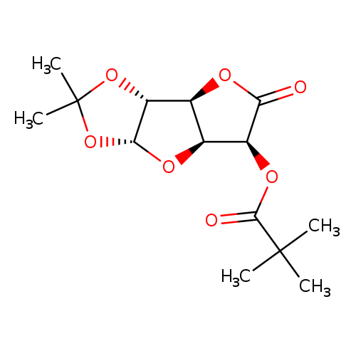 O=C1O[C@H]2[C@@H]([C@@H]1OC(=O)C(C)(C)C)O[C@H]1[C@@H]2OC(O1)(C)C