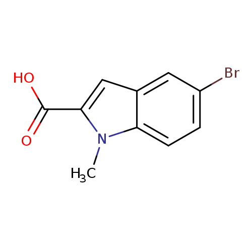 Brc1ccc2c(c1)cc(n2C)C(=O)O