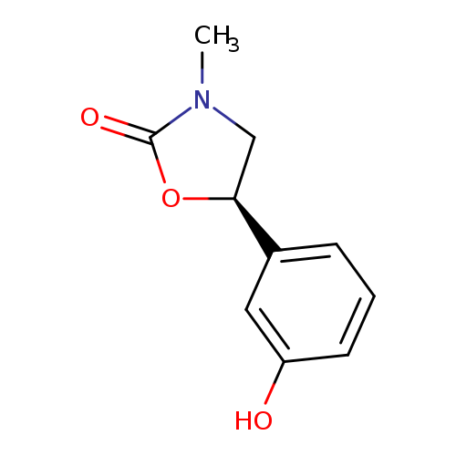 Oc1cccc(c1)[C@H]1OC(=O)N(C1)C