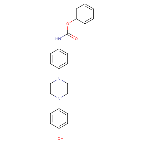 O=C(Oc1ccccc1)Nc1ccc(cc1)N1CCN(CC1)c1ccc(cc1)O