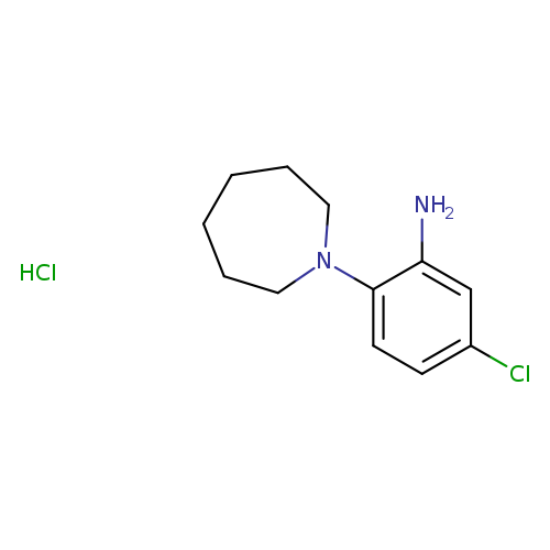 Clc1ccc(c(c1)N)N1CCCCCC1.Cl
