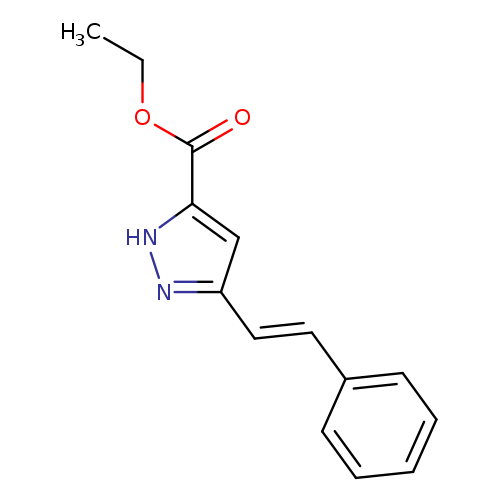 CCOC(=O)c1[nH]nc(c1)/C=C/c1ccccc1