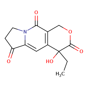 CCC1(O)C(=O)OCc2c1cc1C(=O)CCn1c2=O