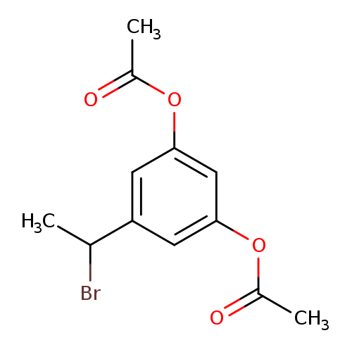 CC(=O)Oc1cc(OC(=O)C)cc(c1)C(Br)C