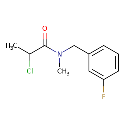 Fc1cccc(c1)CN(C(=O)C(Cl)C)C