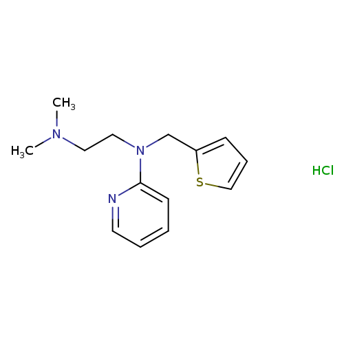 CN(CCN(c1ccccn1)Cc1cccs1)C.Cl
