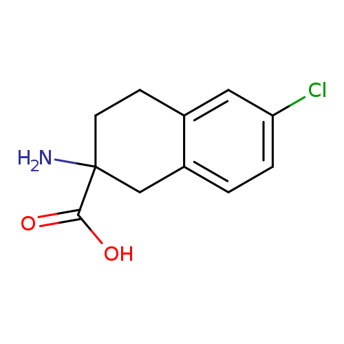 Clc1ccc2c(c1)CCC(C2)(N)C(=O)O