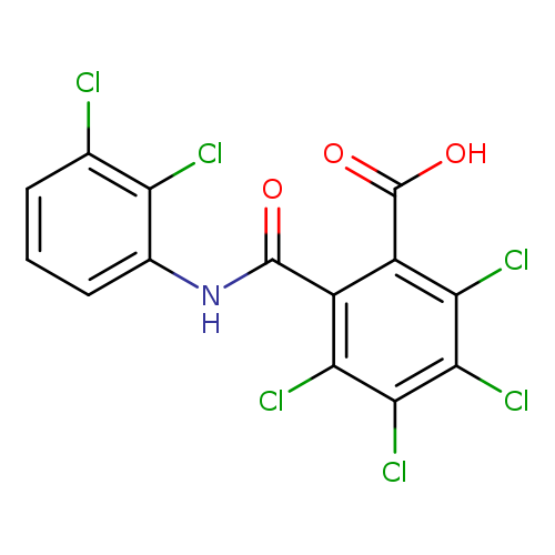 Clc1cccc(c1Cl)NC(=O)c1c(Cl)c(Cl)c(c(c1C(=O)O)Cl)Cl