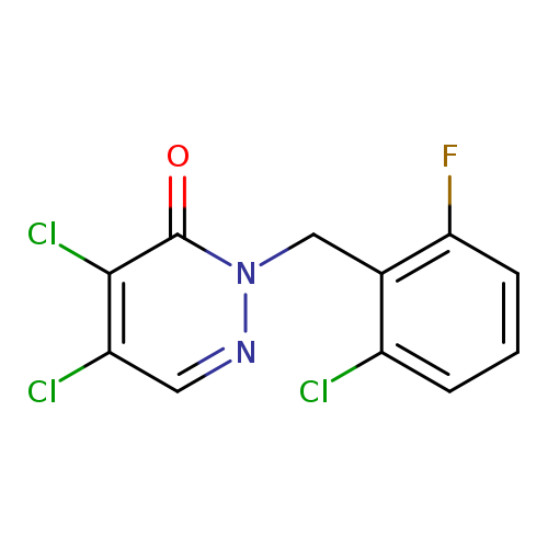 Fc1cccc(c1Cn1ncc(c(c1=O)Cl)Cl)Cl