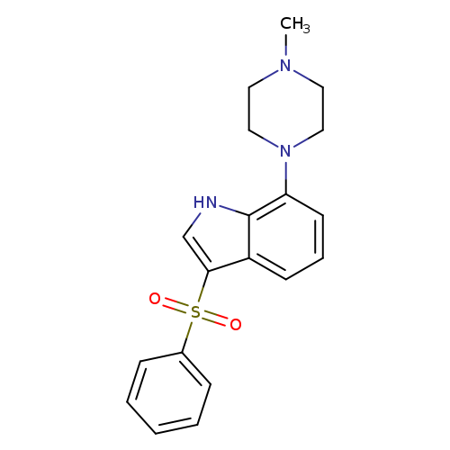 CN1CCN(CC1)c1cccc2c1[nH]cc2S(=O)(=O)c1ccccc1